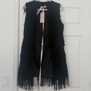 House of CB Black Fringe Jacket